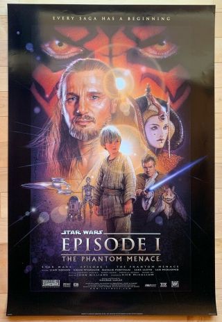 Star Wars The Phantom Menace Episode 1 Movie Poster One Sheet 27 X 40