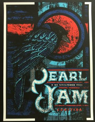Pearl Jam Concert Poster - 11.  9.  11 Curitiba