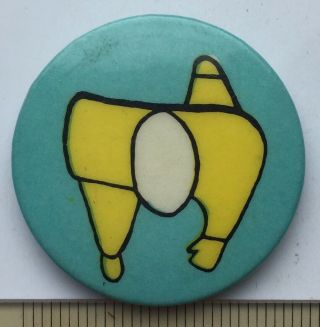 Vtg Og Rare Mute Records Logo 32mm Pin Badge Punk Better Badges 1970s The Normal
