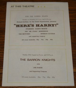 EARTHA KITT TORQUAY PRINCESS THEATRE PROGRAMME 22 AUGUST 1971 WITH TWO TICKETS 3