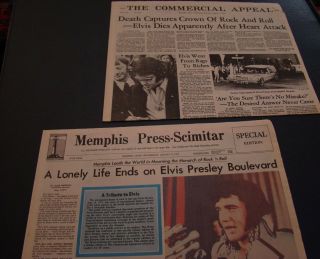 Elvis Presley Death Newspapers August 17th 1977 Collectors Item