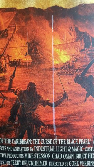 Pirates Of The Carribbean: The Curse Of The Black Pearl D/S 27x40 Movie Poster 2
