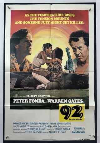 92 In Shade Movie Poster (fine) One Sheet 1975 Peter Fonda Fishing 4082