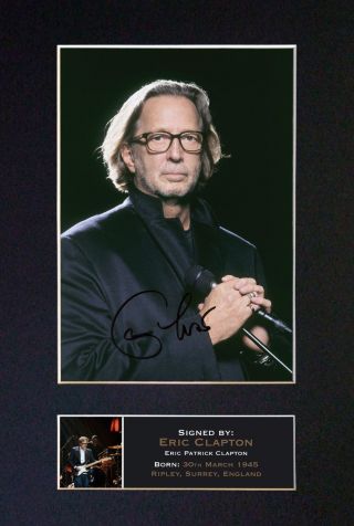 Eric Clapton - Rare Autographed Signed Photograph - Mounted Ready To Frame