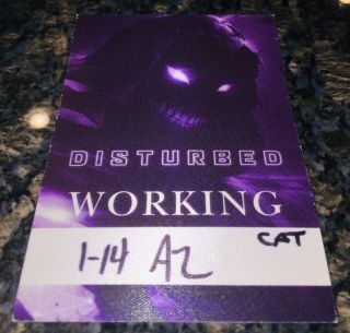 Disturbed 2018/19 Rare Tour Backstage All Access Crew Pass