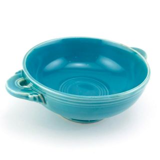 Fiesta Turquoise Footed Cream Soup Bowl Vintage