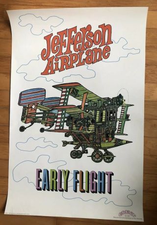 Jefferson Airplane 1974 Grunt Records Promotional Poster Early Flight