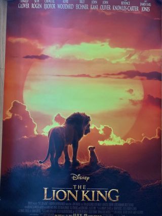The Lion King 27x40 Theater Double Sided Movie Poster Conditi
