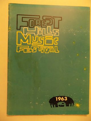 1963 Forest Hills Music Festival Concert Program Bob Dylan Joan Baez