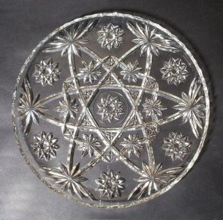 4 Eapc Early American Prescut Dinner Plate S Clear Anchor Hocking Star Of David