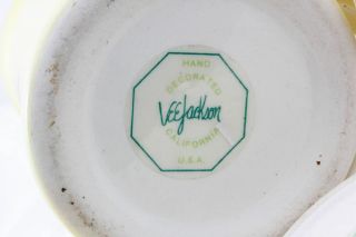 Vee Jackson Ceramic Set Lidded Jar Cup Ashtray Switchplate Yellow Floral Vintage 3