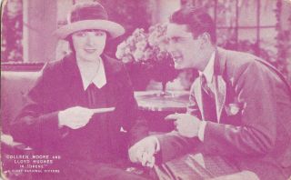 Colleen Moore & Lloyd Hughes " Irene " - Silent Movie 1920s Arcade/exhibit Postcard