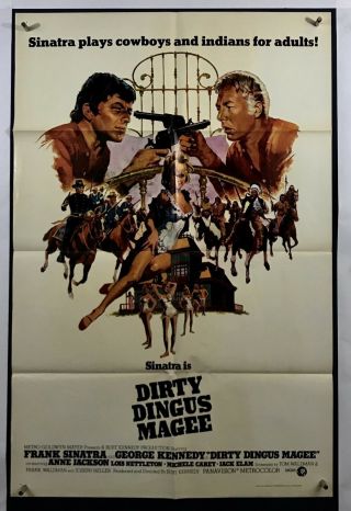 Dirty Dingus Magee Movie Poster (fine -) One Sheet 1970 Frank Sinatra 1632