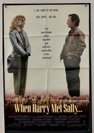 When Harry Met Sally Movie Poster (verygood) One Sheet 1989 27x40 Romance 4251