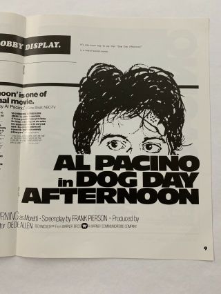 DOG DAY AFTERNOON Pressbook 1975 18 Pages 11x14 Movie Poster Art Al Pacino 1024 5
