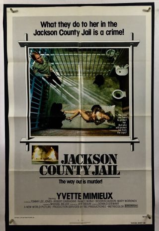 Jackson County Jail Movie Poster (veryfine) One Sheet 1976 Sexploitation 1088