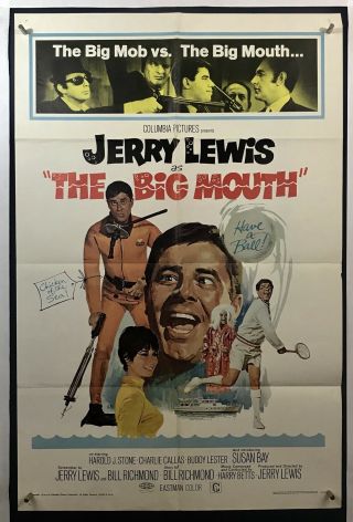Big Mouth Movie Poster (fine) One Sheet 1967 Jerry Lewis Bill Richmond 1334