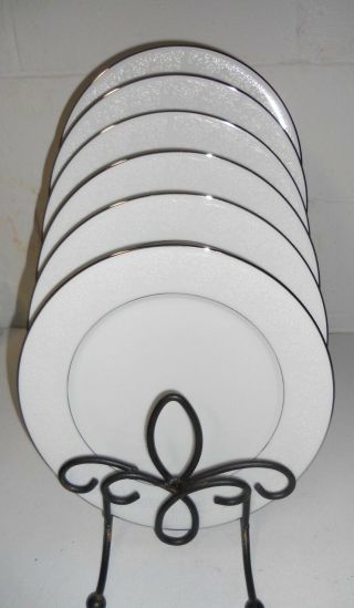 Set Of Six (6) Noritake " Tahoe " Pattern Dinner Plates Ch3998