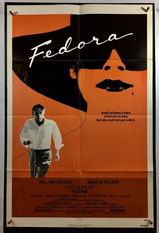 Fedora Movie Poster (fine -) One Sheet 1978 William Holden Marthe Keller 1917