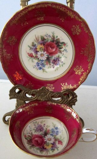 Paragon By Appointment To Her Majesty Queen Hand Painted Flower Teacup Saucer Aa