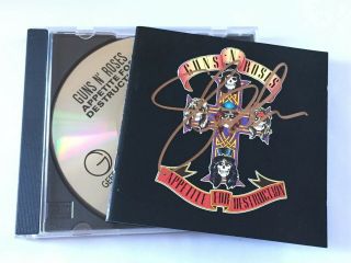 Guns N Roses Appetite For Destruction Cd Album Signed Autographed Slash