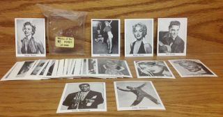 1960 Dutch Val Gum Movie Star Reprint 38 Card Set James Dean Marilyn Monroe,  Mor