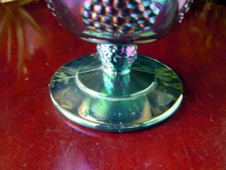 ViNTaGe BLuE PuRpLe CaRNiVaL Grape Vine Lace ArT GLaSs Candy Dish Bowl Compote 4