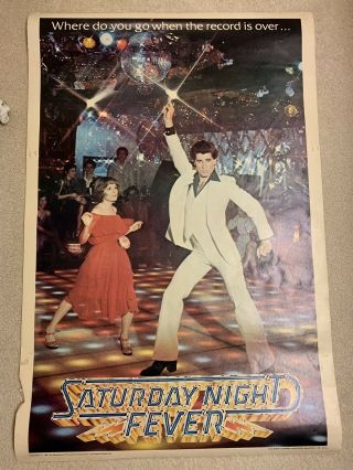 1977 Saturday Night Fever Poster 35 " X 23 "
