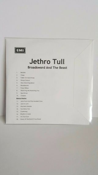 Uk,  18 Track Cd Promo Album Of " Broadsword And The Beast " By Jethro Tull