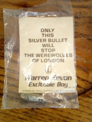Warren Zevon Silver Bullet Promo Item For " Werewolves Of London " Very Rare