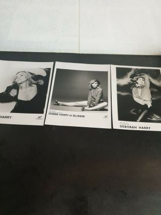 Blondie Debbie Harry 3 Promo 8 X 10 Photographs Re Printed In 93/94 Real Promos