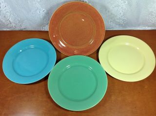 Early Franciscan El Patio 4 Dinner Plates 10.  5 " Gladding Mcbean Cond.