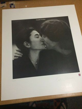 John Lennon Double Fantasy Art Print Lithograph Numbered Ltd Ed Lenono Yoko Ono