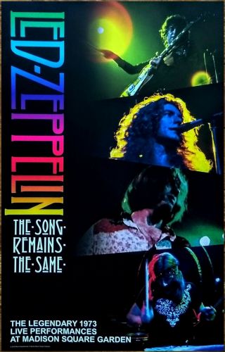Led Zeppelin The Song Remains The Same Live At Msg 2018 Ltd Ed Rare Litho Poster