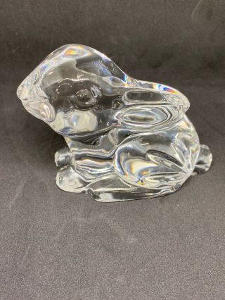 Sparkling Waterford Crystal Bunny Rabbit Figurine•ears Down•signed