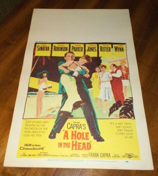 " A Hole In The Head " Frank Sinatra 1959 Window Card Poster 14 " X 22 " Ex.