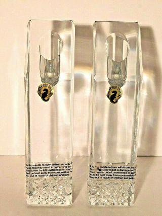 Waterford Crystal Lismore Essence Candlesticks Holders 8 " Signed