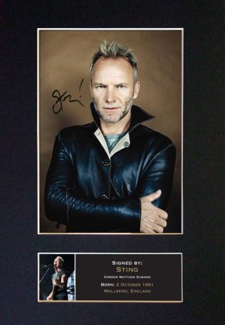 The Police / Sting - Autograph / Signed Photograph - Museum Grade Quality