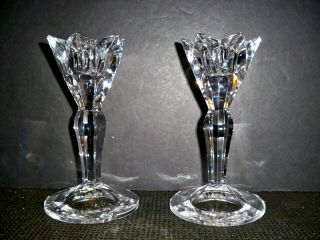 Waterford Crystal Candlestick Holders Marquis Tulip Design 6 "