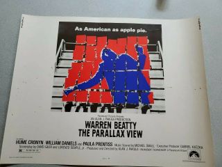Vintage Movie Poster Warren Beatty The Parallax View,  1974,  22x28