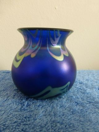 Okra Glass Vase Nebula Bnib