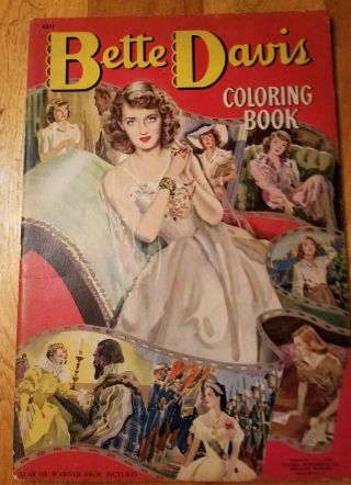 Large 1942 Betty Davis Coloring Book,  Merrill Publishing 4817