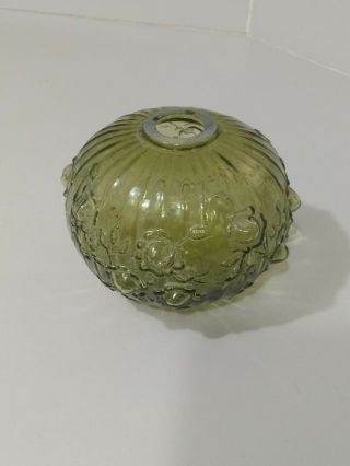 Fenton Poppy Green Glass Lamp Font Centerpiece Stem Part