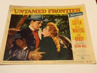 1952 Lobby Card " Untamed Frontier " Joseph Cotten Shelley Winters Scott Brady