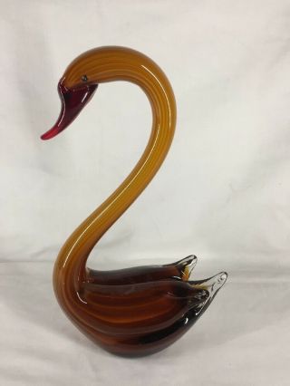 Large Murano Art Glass Swan (ref B800)