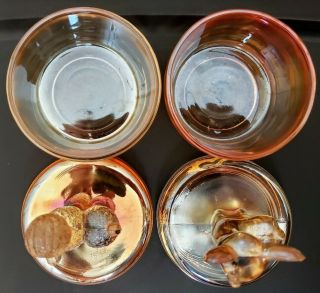 Jeannette Pink Depression Glass Powder Jar Fawn Deer & Poodle Vintage Trinket 2