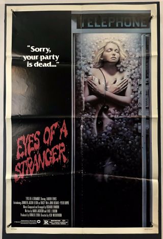 Eyes Of A Stranger Movie Poster (verygood) One Sheet 1981 Horror 3783