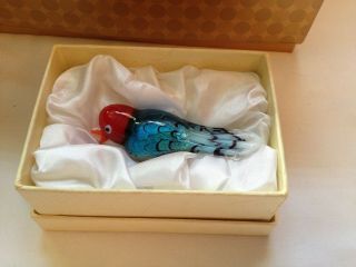 Vintage Hand Blown Murano Multi - Colored Art Glass Bird