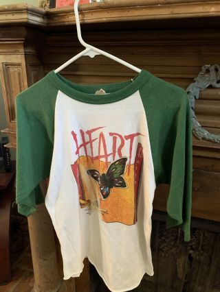 Vintage 1979 Heart Dog & Butterfly Tour T - Shirt Tee From Concert,  Med