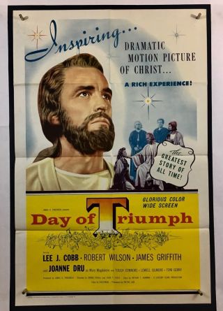 Day Of Triumph Movie Poster (fine, ) One Sheet 1954 Jesus Christ 581